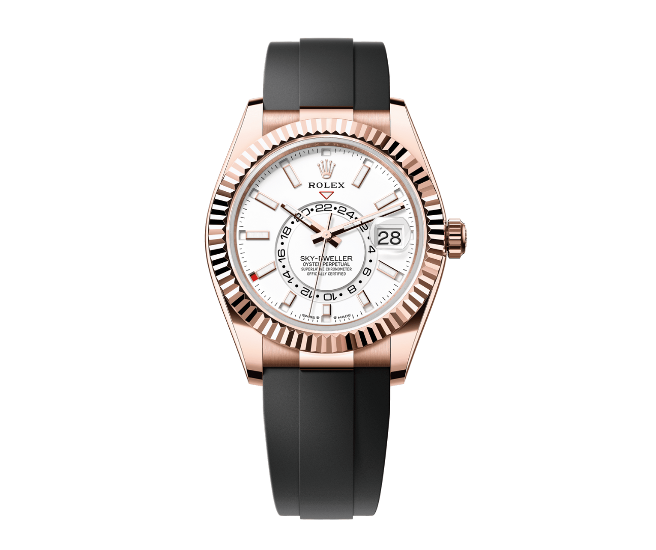 Pre-Owned-Rolex-Sky-Dweller-Everose-Gold-Oysterflex-White-Dial-Ref_-336235-JD-Watches-NY.png Rolex Sky-Dweller – Everose Gold & Oysterflex White Dial Ref. 336235 - 图片 1