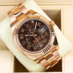 Rolex Sky Dweller Rose Gold 326935 Brown Arabic Dial Oyster Bracelet - 图片 3