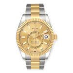 Rolex Sky Dweller Stainless Steel and Yellow Gold Jubilee Bracelet Champagne Dial 326933