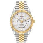 Rolex Sky Dweller Stainless Steel and Yellow Gold Jubilee Bracelet White Dial 326933