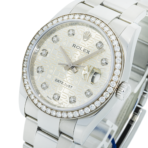 Rolex Stainless Steel Datejust 36 116244 – Silver Jubilee Diamond Dial, Diamond Bezel, Oyster Bracelet - 图片 2