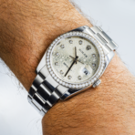 Rolex Stainless Steel Datejust 36 116244 – Silver Jubilee Diamond Dial, Diamond Bezel, Oyster Bracelet - 图片 6