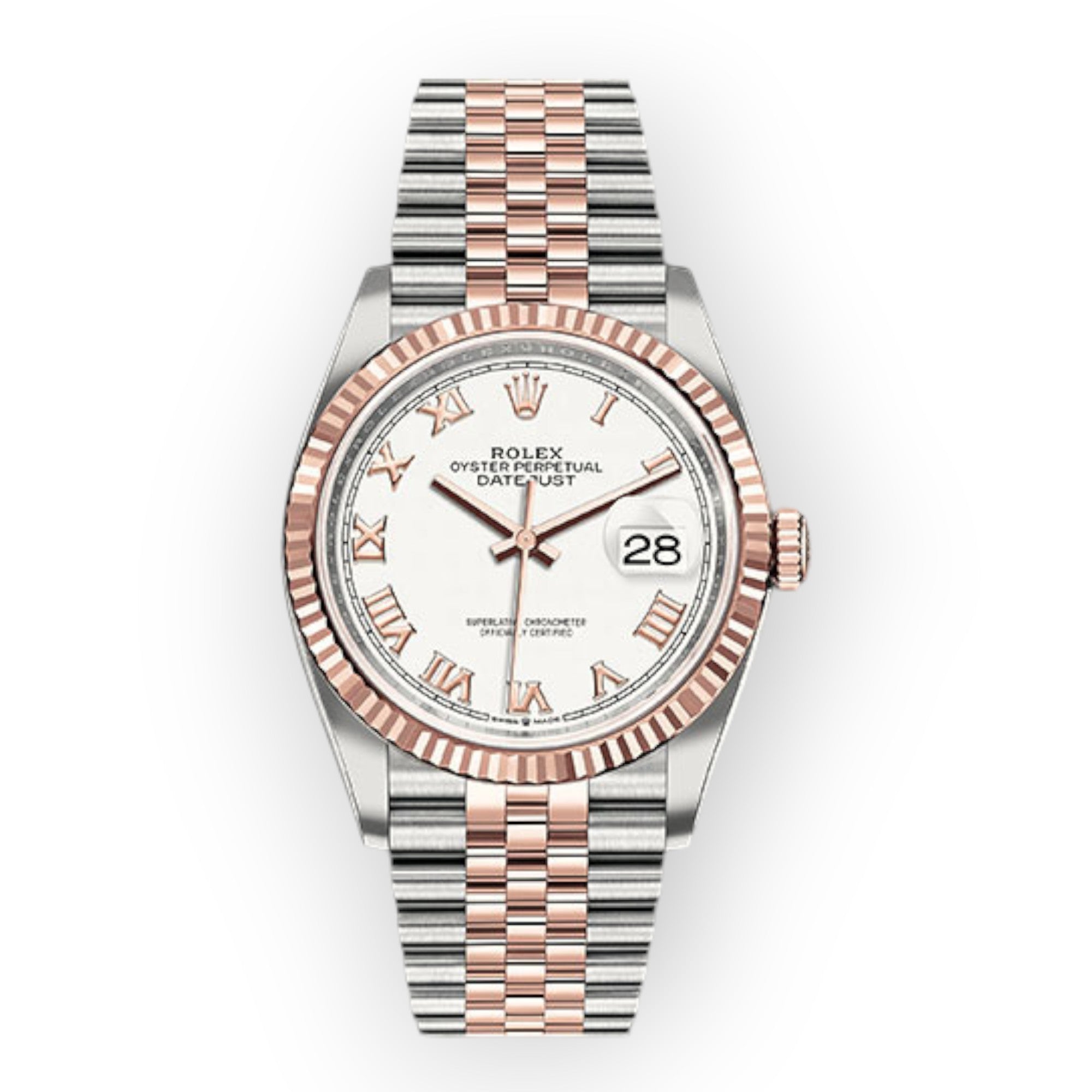 Pre-Owned-Rolex-Steel-and-Everose-Datejust-36-Watch-126231-White-Roman-Dial-Jubilee-Bracelet-JD-Watches-NY.jpg Rolex Steel and Everose Datejust 36 Watch 126231 White Roman Dial - Jubilee Bracelet - 图片 1