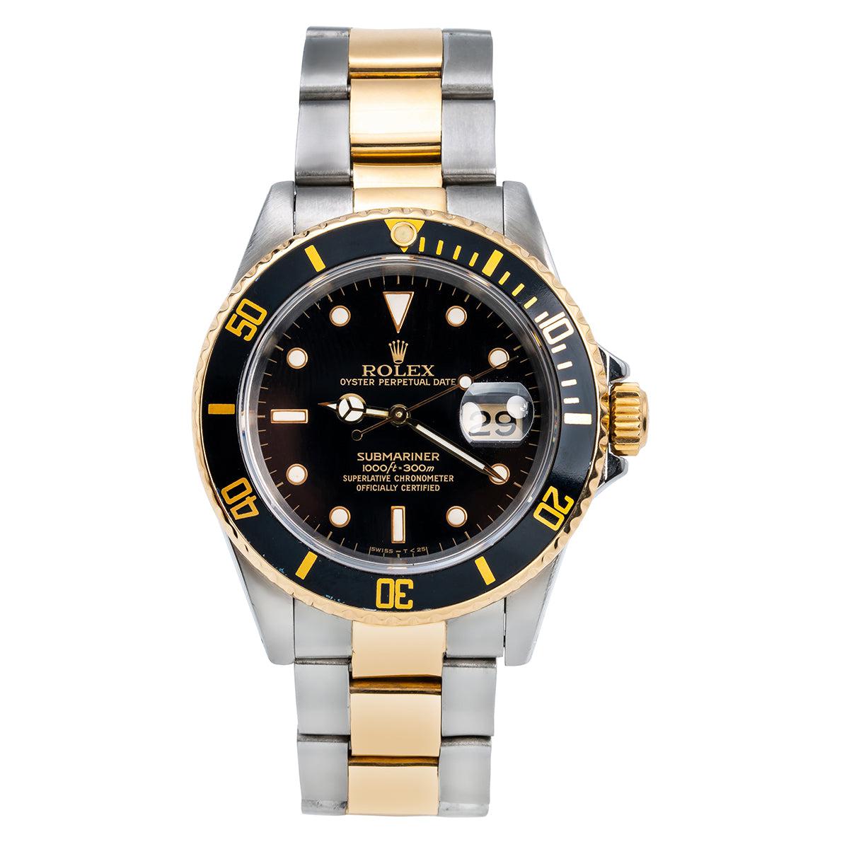Pre-Owned-Rolex-Submariner-40MM-Two-Tone-Watch-Black-Bezel-Black-Dial-16613-JD-Watches-NY.jpg Rolex Submariner 40MM Two Tone Watch Black Bezel Black Dial 16613 - 图片 1