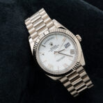 Rolex White Gold Day-Date 40 Watch White Roman Dial - President Bracelet 228239 - 图片 3