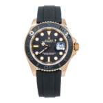 Rolex Yacht-Master 40mm 116655 Everose Gold Black Dial Oysterflex Bracelet Men’s Watch (Year: 2015 to 2018)