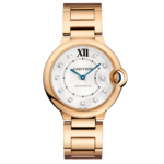 Cartier Ballon Bleu 36 mm 18K Rose Gold Automatic – Silver Diamond Dial 11×0.10 ct – Ref. CRWE902026
