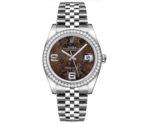 Rolex Datejust 36mm – Bronze Floral Motif Dial with Diamond Bezel | Ref. 116244
