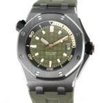 Diver Stainless Steel 42mm Khaki Green Dial