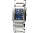 25mm Steel Diamond Bezel On Blue Arabic Dial Quartz