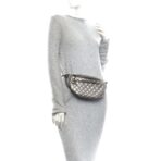 Metallic Goatskin Quilted Banane Waist Bag Fanny Pack Silver - 图片 2