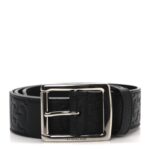Piuma Calfskin Jumbo GG Embossed 35mm Belt 80 32 Black