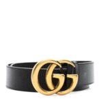 Textured Dollar Calfskin Double G 40mm Belt 75 30 Dark Cocoa