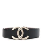 Calfskin CC Reversible 90 36 Belt Black Burgundy