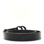 Azalea Calfskin Enamel Monochrome Double G 30mm Belt 90 36 Black - 图片 2