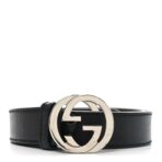 Calfskin Interlocking G Belt 85 34 Black