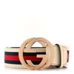 Calfskin Web Interlocking G White 75 30 White