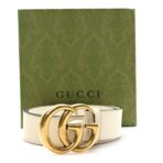 Calfskin Double G 40mm Belt 80 32 Mystic White - 图片 5