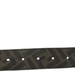 Cuoio Romano Glazed Fabric Enamel FF 1974 Reversible Belt 100 40 Black - 图片 3