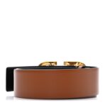 Glossy Calfskin VLogo Reversible 30mm Belt 85 34 Saddle Brown Black - 图片 2