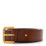 Vegetable Tanned Square Buckle Belt 85 34 Dark Brown Chocolate
