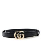 Piuma Calfskin Jumbo GG Milano 30mm Belt 80 32 Black
