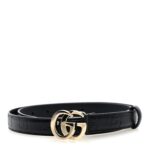 Piuma Calfskin Jumbo GG Milano 30mm Belt 80 32 Black