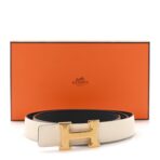 Epsom Swift 24mm Mini Constance H Belt 90 36 Craie Black - 图片 5