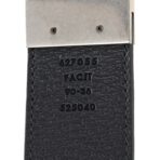 GG Supreme Monogram Plutone Calfskin Palladium Double G Reversible 37mm Belt 90 36 Black Blue - 图片 6