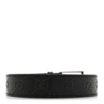 Calfskin GG Tennis Embossed Double G 40mm Belt 90 36 Black - 图片 2