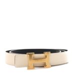 Epsom Swift 24mm Mini Constance H Belt 90 36 Craie Black