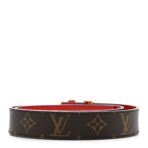 Monogram Calfskin LV Initiales Reversible Belt 75 30 Red - 图片 2
