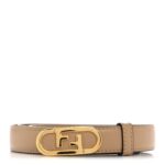 Vitello King Fendi O'Lock 2CM Belt 75 30 Tortora