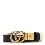 Plutone Calfskin Double G Reversible Belt 100 40 Black White