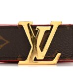 Calfskin Monogram 30mm LV Initiales Reversible Belt 75 30 Red - 图片 6