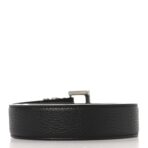 Grained Calfskin Monogram Cassandre Square Buckle Belt 70 28 Black - 图片 2