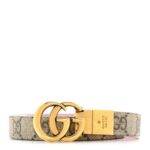 GG Supreme Monogram Plutone Calfskin Double G Reversible 20mm 110 44 Belt