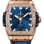 Hublot Spirit Of Big Bang King Gold Blue Diamonds Watch - 39 mm - Blue Dial-665.OX.7180.LR.1204