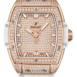 Hublot Spirit Of Big Bang King Gold White Full Pave Watch - 39 mm - 18K King Gold Dial-665.OE.9010.LR.1604