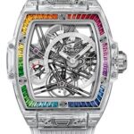 Hublot Spirit of Big Bang Tourbillon Sapphire Rainbow Watch - 42 mm - White Dial - Transparent Strap Limited Edition of 50-645.JX.5120.RT.4099
