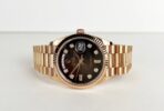 Rolex Day-Date 36 Rose Gold Brown Ombre Diamond Dial & Fluted Bezel President Bracelet 128235 - 图片 3