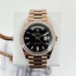 Rolex Day-Date 40 Rose Gold Eisenkiesel Diamond Dial & Diamond Bezel President Bracelet - 228345RBR