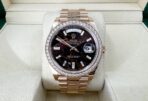 Rolex Day-Date 40 Rose Gold Eisenkiesel Diamond Dial & Diamond Bezel President Bracelet - 228345RBR - 图片 2
