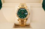 Rolex Day-Date 40 Yellow Gold Watch - Fluted Bezel - Green Roman Dial - President Bracelet - 228238 grrp - 图片 2