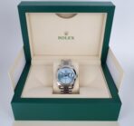 Rolex Day-Date 40 Platinum Ice Blue Diamond Dial & Smooth Bezel President Bracelet 228206 - - 图片 3