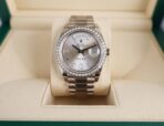 Rolex White Gold Day-Date 40 Watch - White Gold Bezel - Silver Baguette Diamond Dial - President Bracelet - 228349RBR sbdp - 图片 2