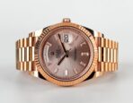 Rolex Day-Date 40 Rose Gold Sundust Diamond Dial & Fluted Bezel President Bracelet 228235 - - 图片 4